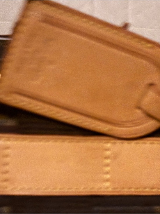 Louis Vuitton Handbags - Louis Vuitton Brown Leather Travel Tag and Strap